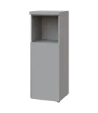 MHN 3 - 4DN kancelářská skříň, 1-dveřová/nika, pravá, 1120x400x400, šedá